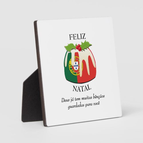 FELIZ NATAL Portuguese Christmas Plaque