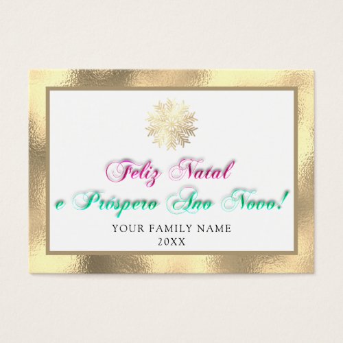 Feliz Natal Prspero Anno Nuovo Photo Gold White