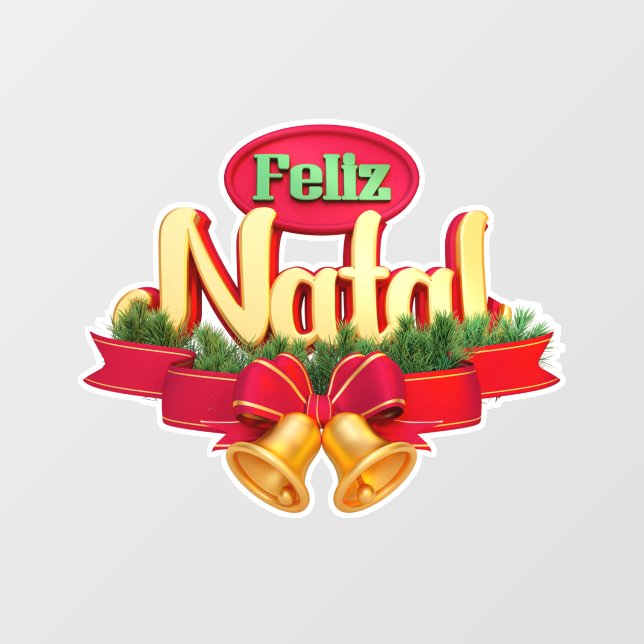 Feliz Natal Window Cling (Sheet)