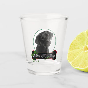 Feliz Naughty Black Lab Shot Glass