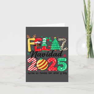Feliz Navidad 2025 Spanish Christmas Mexican Famil Card