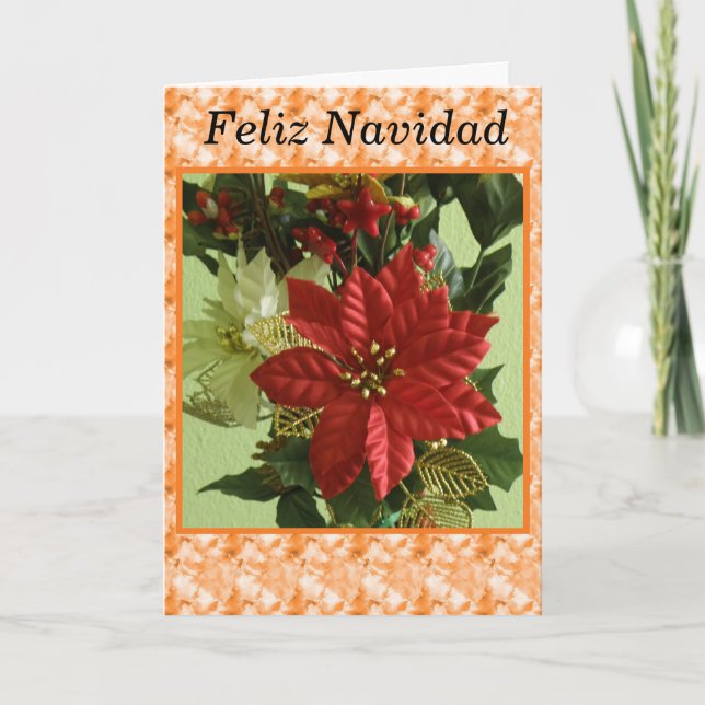 Feliz Navidad/8 Holiday Card (Front)