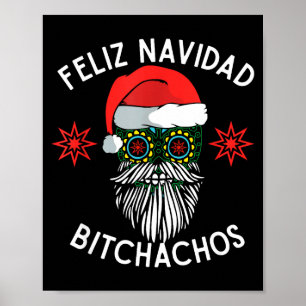 Feliz Navidad Achos Funny Spanish Merry Christmas Poster