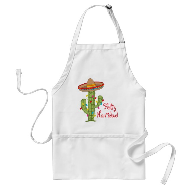 Feliz Navidad Adult Apron (Front)