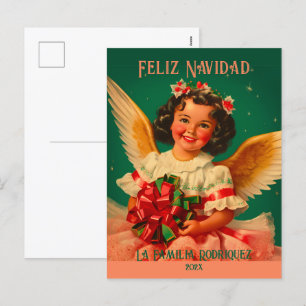 "Feliz Navidad" Angel Christmas Postcard