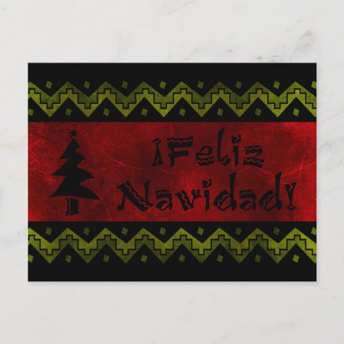 Feliz Navidad arriba Holiday Postcard