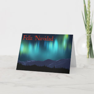Feliz Navidad - Aurora Borealis Holiday Card
