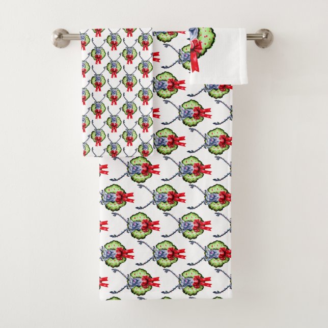 Feliz Navidad Bath Towel Set (Insitu)