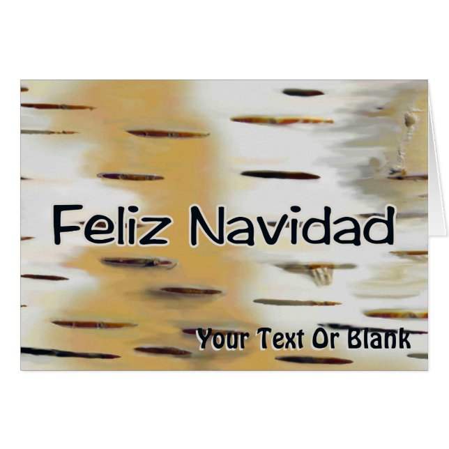Feliz Navidad - Birchbark Cards (Front Horizontal)