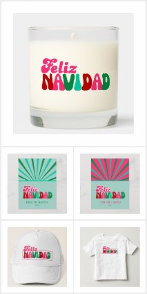 Feliz Navidad Bright Fun Colors collection
