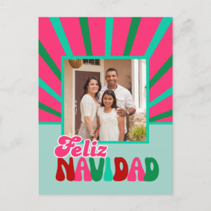 Feliz Navidad - Bright Maximalist Holiday Postcard
