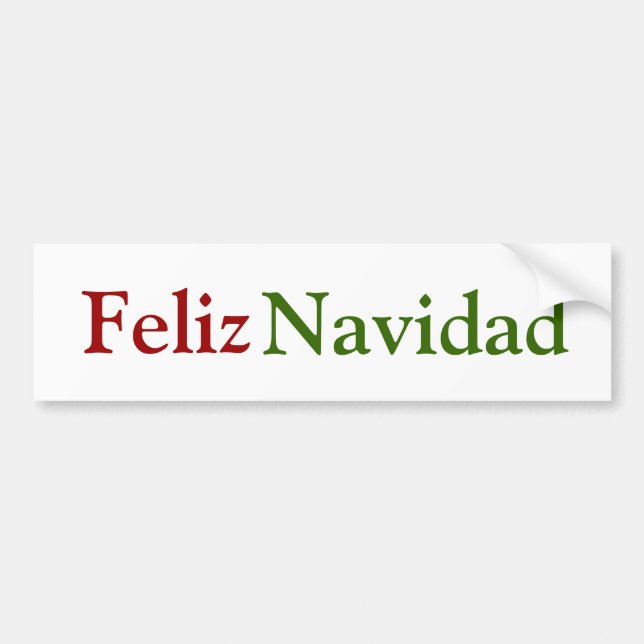 Feliz Navidad Bumper Sticker (Front)