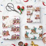 Feliz Navidad Cactus Christmas Mexico  Wrapping Paper Sheets<br><div class="desc">This design may be personalized in the area provided by changing the photo and/or text. Or it can be customized by choosing the click to customize further option and delete or change the color of the background, add text, change the text color or style, or delete the text for an...</div>