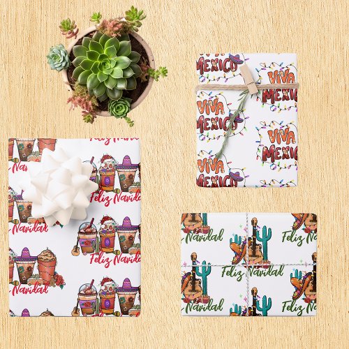 Feliz Navidad Cactus Christmas Mexico  Wrapping Paper Sheets