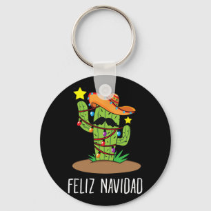 Feliz Navidad Cactus - Mexican Tree Christmas In J Keychain