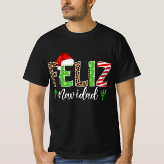 feliz navidad cactus spanish christmas matching T-Shirt