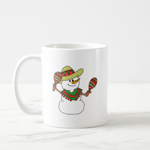 Feliz Navidad Cartoon Snowman Merry Christmas Coffee Mug