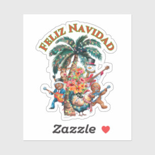Feliz Navidad Chicken and the Gang Sticker