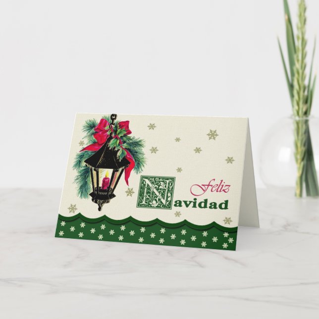 Feliz Navidad. Christmas Card in Spanish (Front)