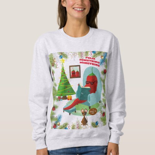 Feliz Navidad Christmas chile ugly sweater option