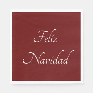 Feliz Navidad Christmas Festive Fiesta Red    Napkins