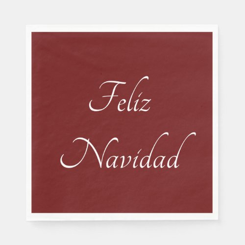 Feliz Navidad Christmas Festive Fiesta Red    Napkins