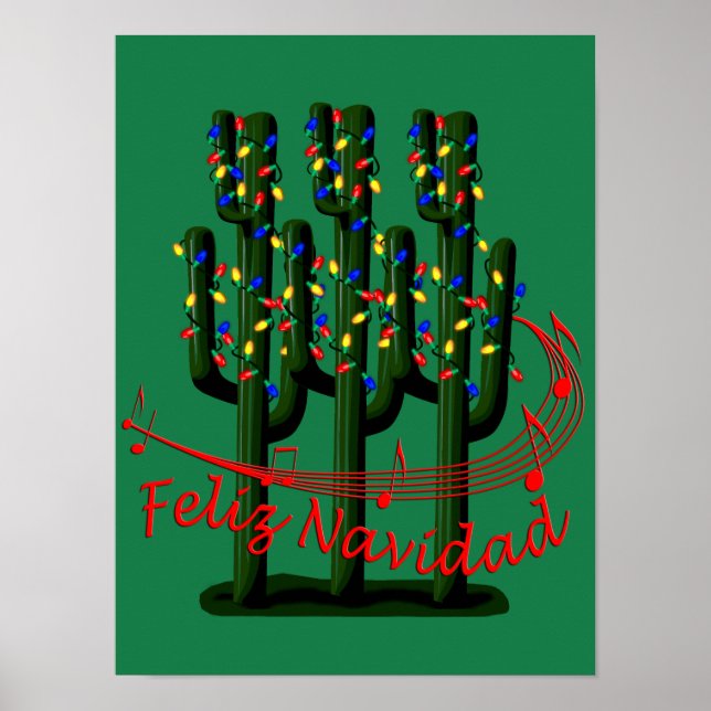 Feliz Navidad Christmas Fiesta Party Poster (Front)