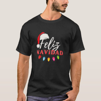 Feliz Navidad Christmas Lights Xmas Funny T-Shirt