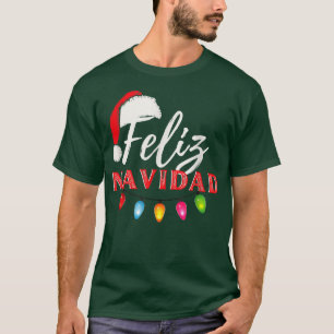 Feliz Navidad Christmas Lights Xmas Funny  T-Shirt