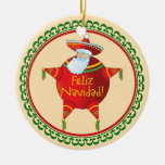 Feliz Navidad Christmas Ornament at Zazzle