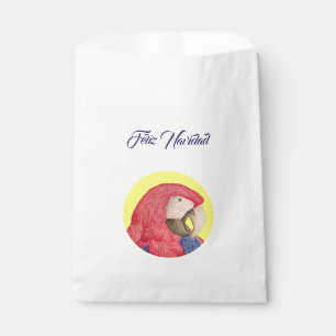 Feliz Navidad Christmas Parrot Favor Bag