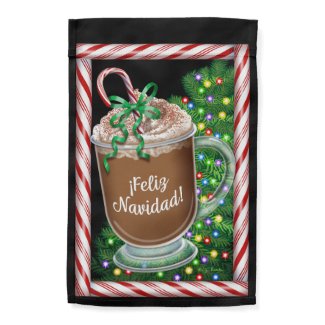 Feliz Navidad Cocoa Reversible Garden Flag