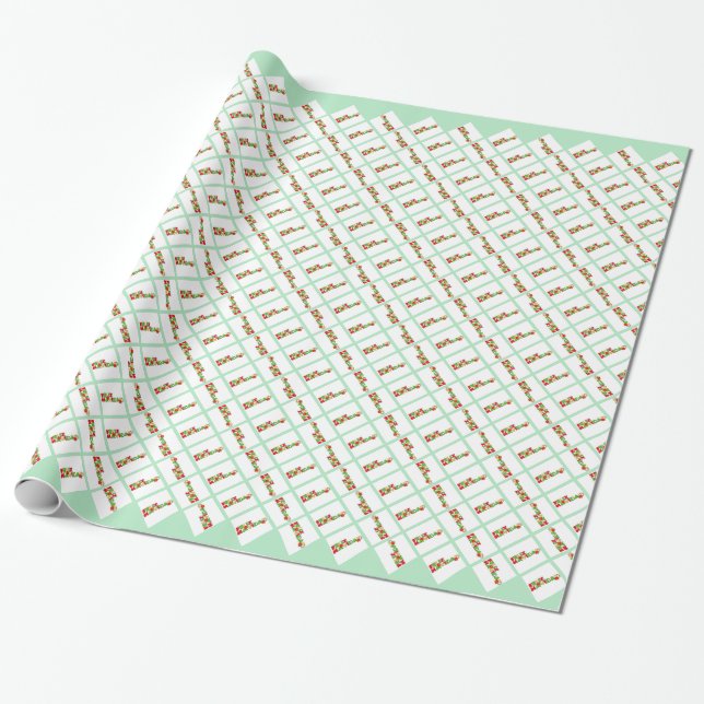 Feliz Navidad colorful Christmas Wrapping Paper (Unrolled)