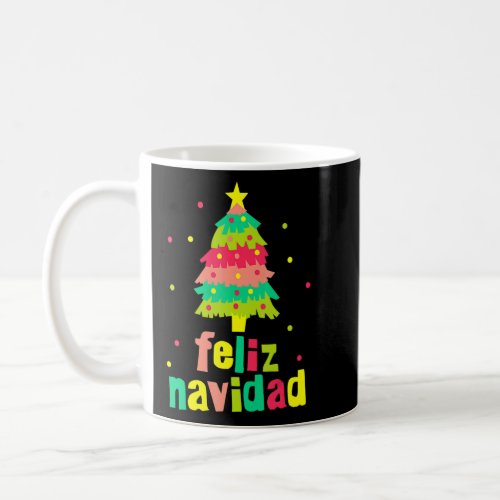 Feliz Navidad Colorful Xmas Tree Spanish Christmas Coffee Mug