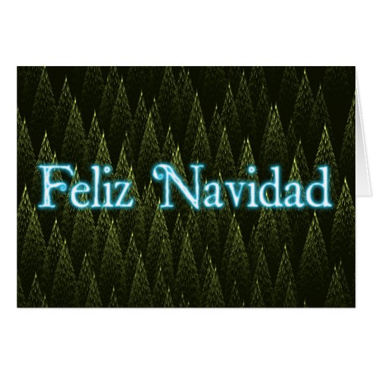 Feliz Navidad - Conifers Cards (Front Horizontal)