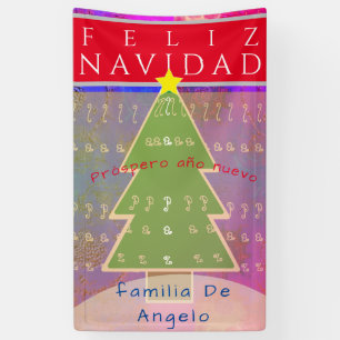 "Feliz Navidad" Custom Name&Message Banner
