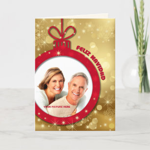 Feliz Navidad. Custom Photo Cards in Spanish