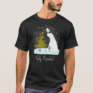 Feliz Navidad Cute Polar Bear Penguin Christmas T-Shirt