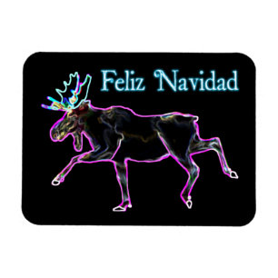 Feliz Navidad - Electric Moose Magnet
