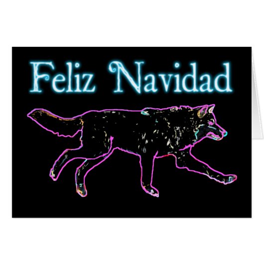 Feliz Navidad - Electric Wolf Cards (Front Horizontal)