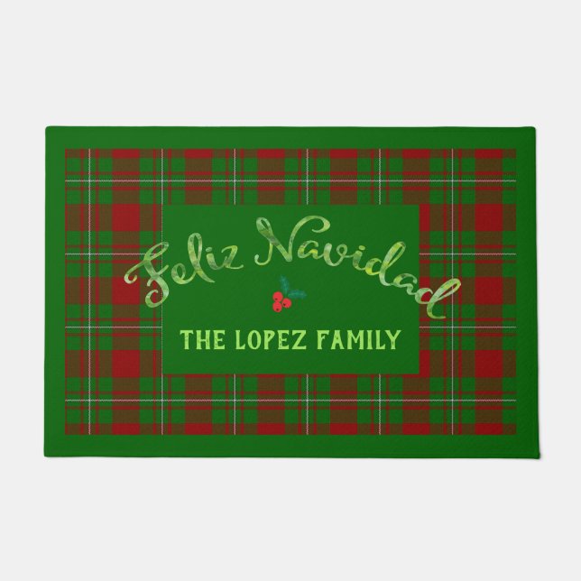 Feliz Navidad Family Doormat (Front)