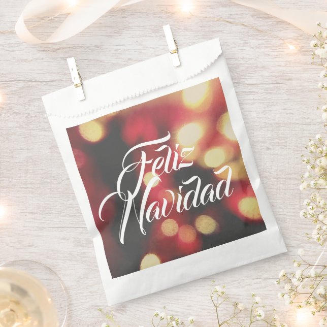 Feliz Navidad Favor Bag (Clipped)