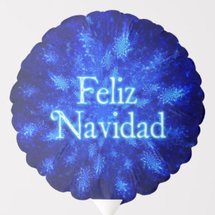 Feliz Navidad - Fractal Snowburst Balloon