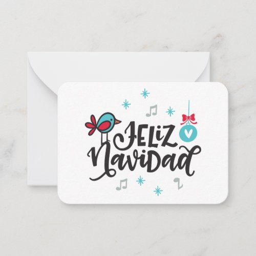 Feliz Navidad Gift Enclosures Note Card