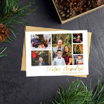 Feliz Navidad Gold 6 Photo<br><div class="desc">Send your Christmas wishes in style with your Feliz Navidad Gold 6 Photo Holiday Card.</div>