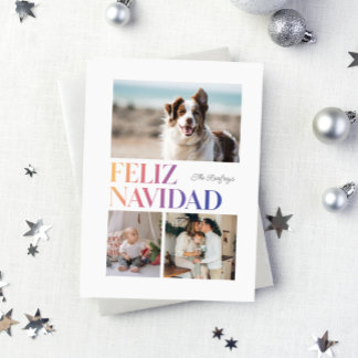 Feliz Navidad Gradient Headline Holiday Card