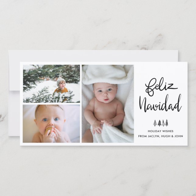 Feliz Navidad | Handwritten Script Holiday Photo (Front)