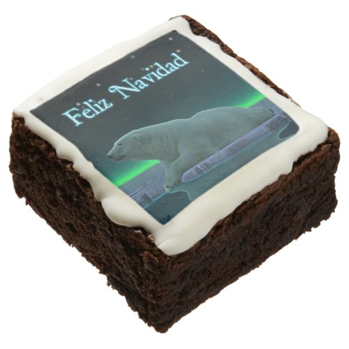 Feliz Navidad _ Ice Edge Polar Bear Chocolate Brownie