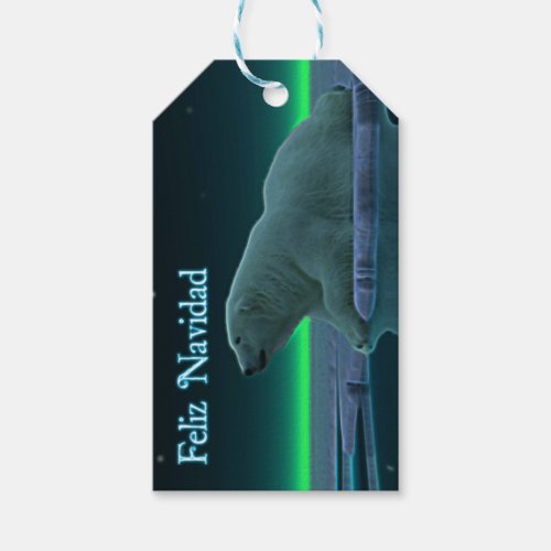 Feliz Navidad _ Ice Edge Polar Bear Gift Tags