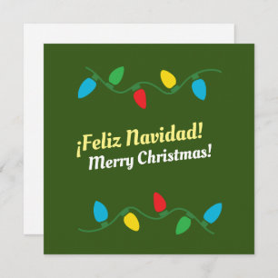"Feliz Navidad" in English and Spanish Holiday Ca